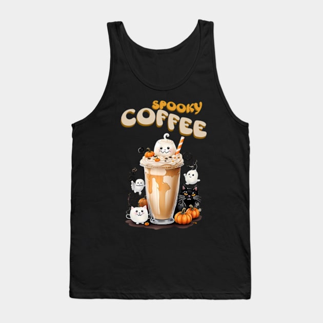 Halloween spooky coffee with funny toppings Tank Top by BrisaArtPrints